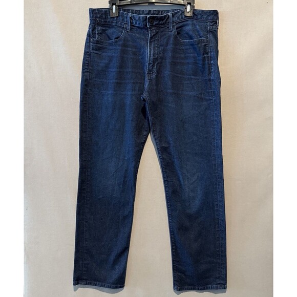 Bonobos Jeans Mens 36x30 Blue Dark Wash Stretch Denim Straight Leg Casual Pants - Picture 1 of 9